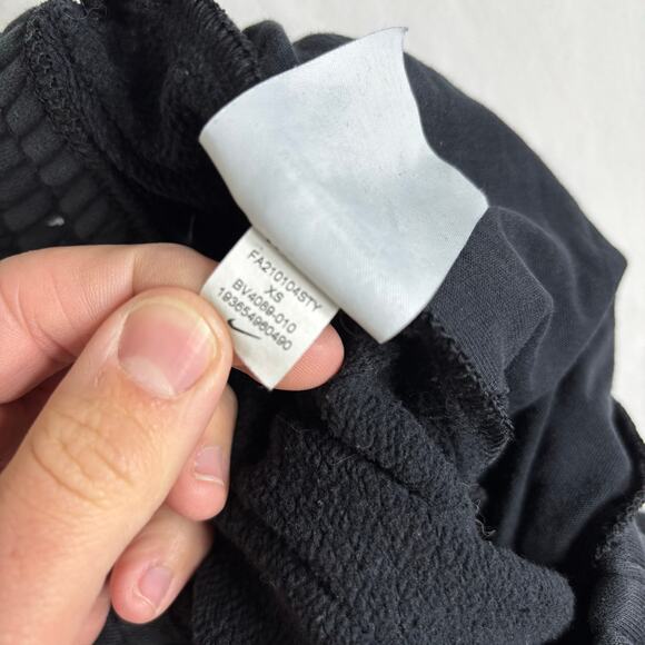 Nike Mens XS Sweatpants Black Swoosh Athletic Sportswear Fleece Training Joggers - Picture 8 of 8